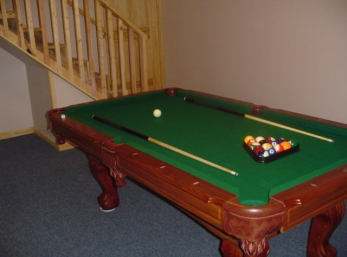 Pool Table in game room